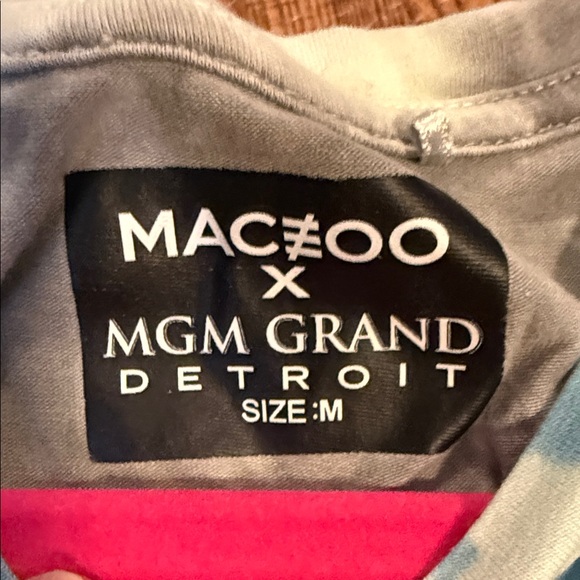 Women’s Lions NFL Tie-Dye Tee in Blue & Gray - Picture 2 of 2